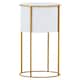 image 4 of Interiors by Premier Sleek And Sturdy Large Black And Gold Floor Standing Planter, Stylish And Functional Outdoor Garden Pots White