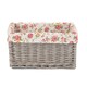 image 2 of Wicker Medium Antique Wash Garden Rose Willow Storage Baskets | Multi | Garden Rose