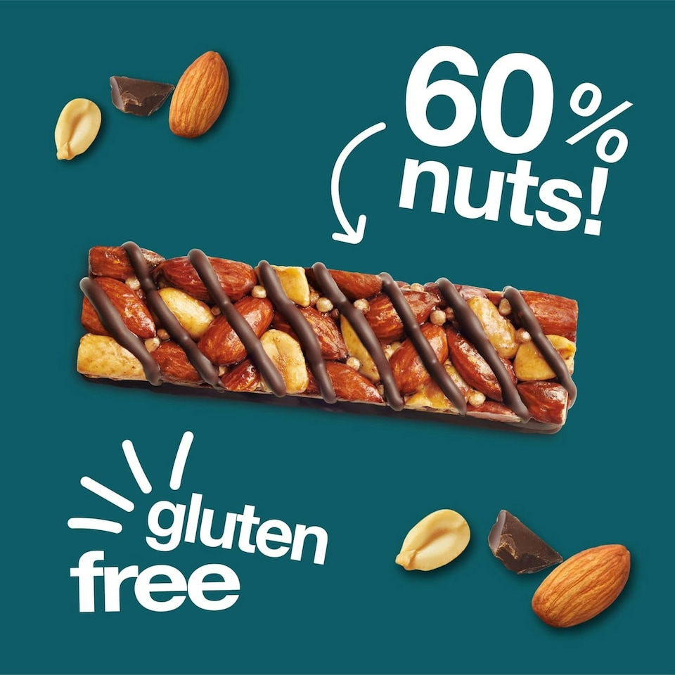 image 1 of KIND Bars, Gluten Free Snack Bars, Dark Chocolate Nuts & Sea Salt, High Fibre, No Artificial Colours, Flavours or Preservatives, Multipack 24 x 40g