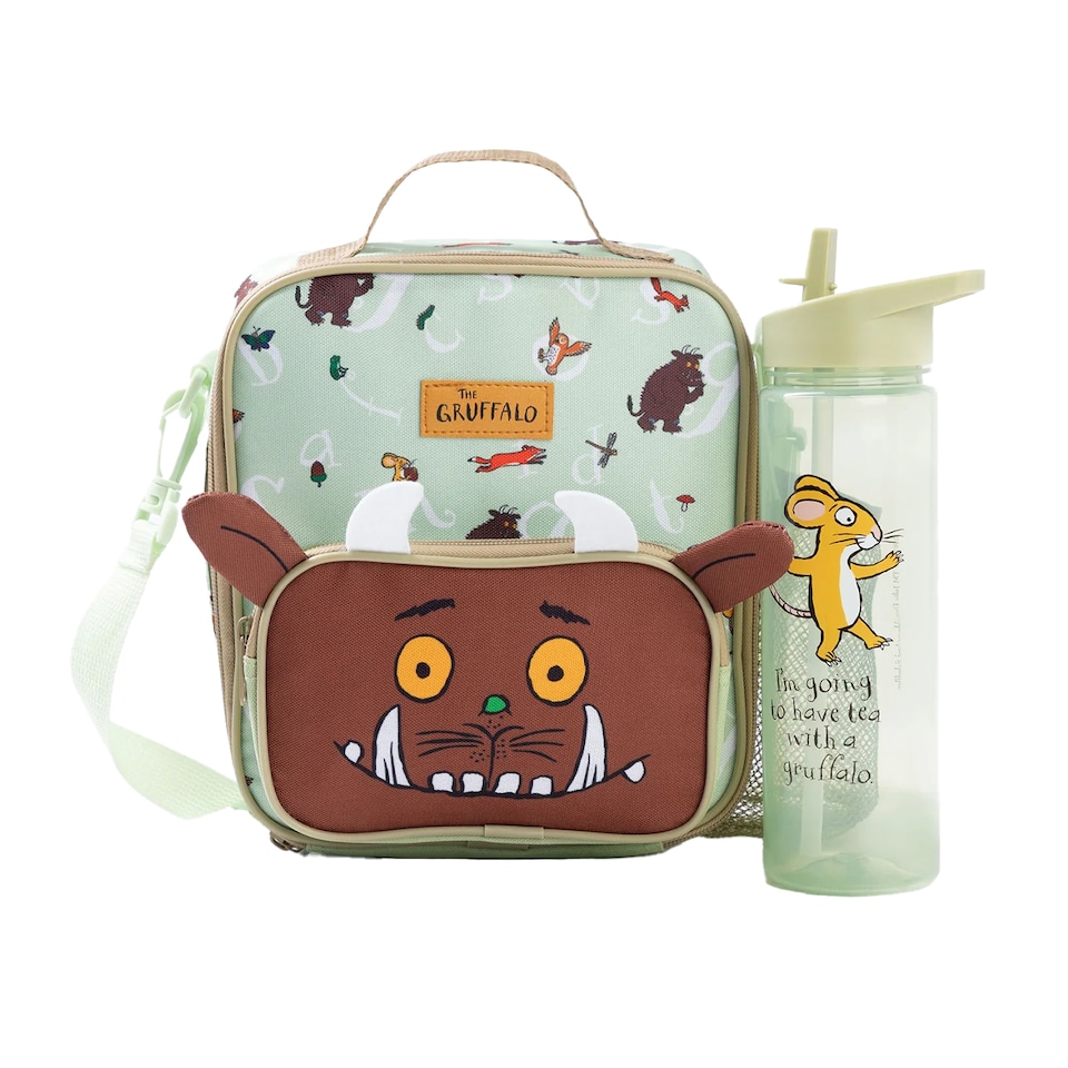 image 1 of The Gruffalo Childrens/Kids Face Lunch Bag Set | Brown | Brown/Green/Sand | One Size | 1