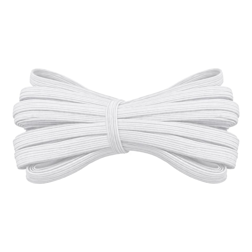 image 1 of 9mm Flat Elastic Ribbon, DIY Crafts Waistbands - 25 Metres