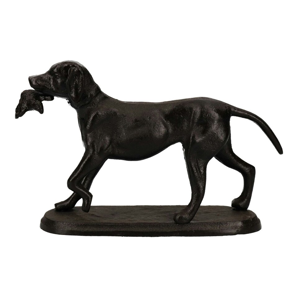 image 1 of Golden Retrievor Labrador Dog Cast Iron Statue Figure Trophy Fireplace Ornament