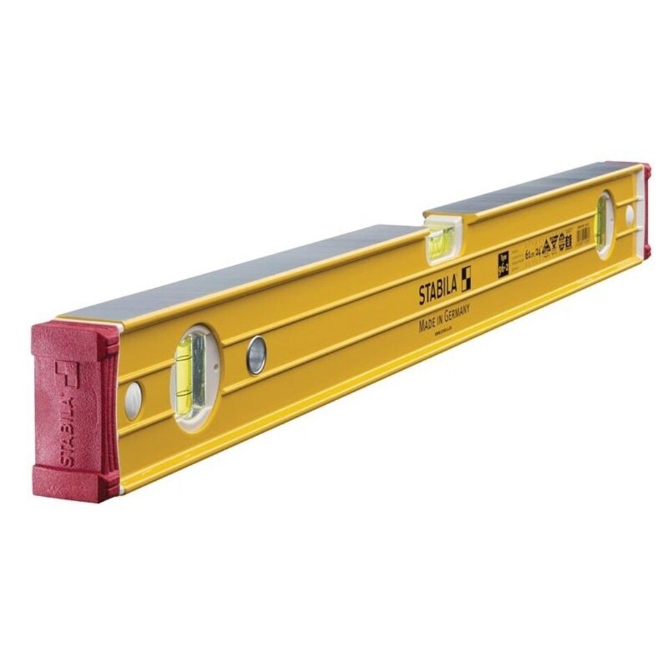 Stabila 96-m-2 Double Plumb Magnetic Spirit Level - Multi Colour - 3 Vial 60cm