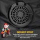 image 5 of Outsunny 5.6FT Christmas Blow Up Santa Claus Riding Motorcycle w/ LED Lights