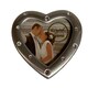 image 1 of Silver Plated Diamante Heart Shape Jewelry Box with Photo Frame on Top