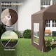 image 6 of Outsunny 2 x 2 m Garden Pop Up Gazebo, Wedding Party Tent Marquee, Water Resistant Awning Canopy with Sidewalls, Windows, Carry Bag, Coffee