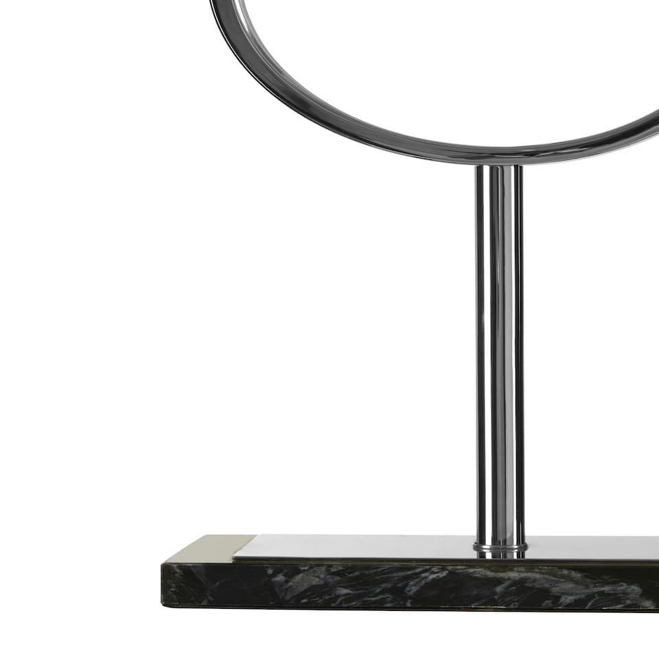 image 1 of Interiors by Premier Table Lamp with Stone Base Silver