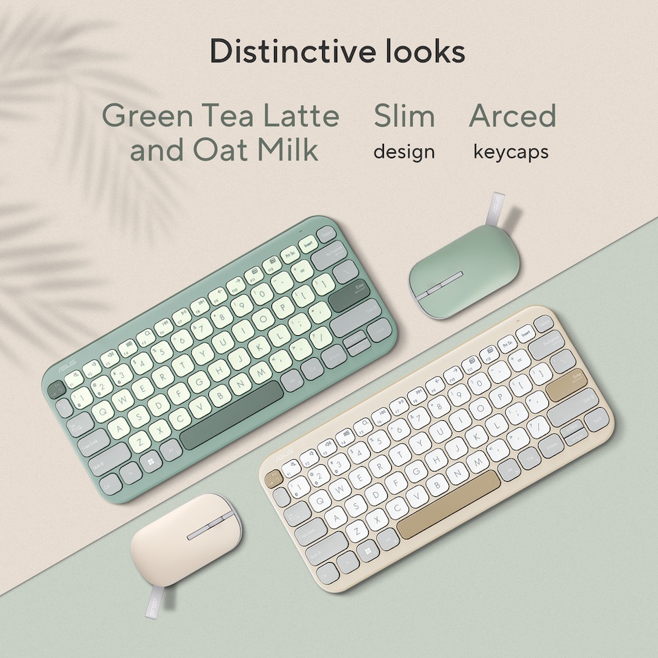 image 1 of ASUS Marshmallow KW100 75-Percent Wireless KEYBOARD - GREEN
