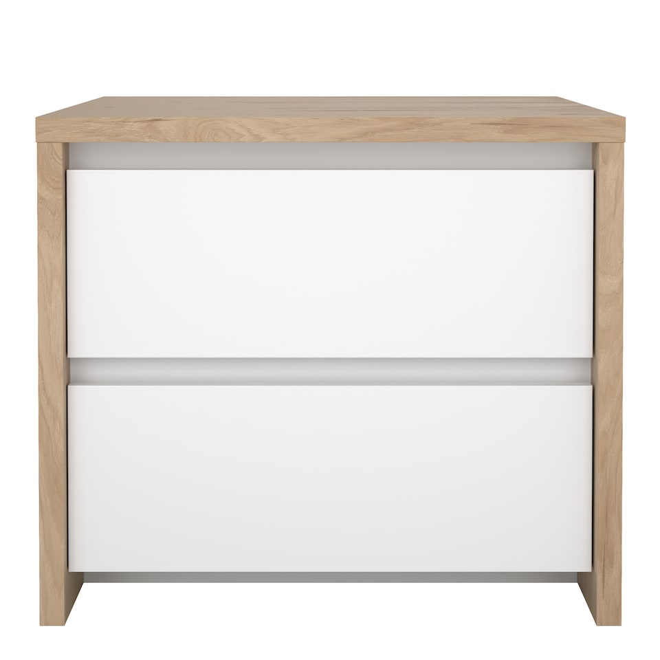 image 1 of Next Nightstand 2 drawers Jackson Hickory White high gloss
