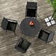 image 5 of Outsunny Set of 4 Outdoor Seat Cushion with Ties, for Patio Furniture, Beige 