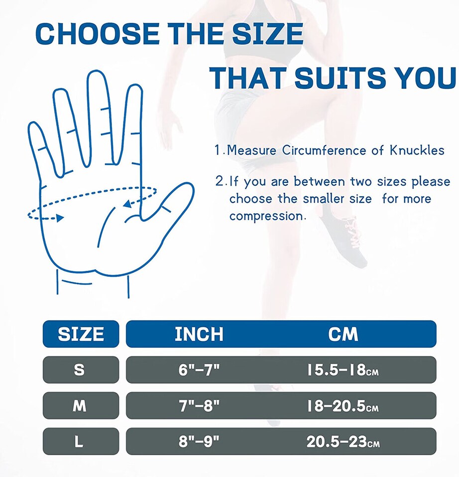 image 1 of Anti Arthritis Fingerless Support Rheumatoid Hand Pain Relief Compression Gloves