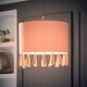 image 3 of ValueLights Vivian Pink Drum Tassel Ceiling Pendant Light Shade | Pink