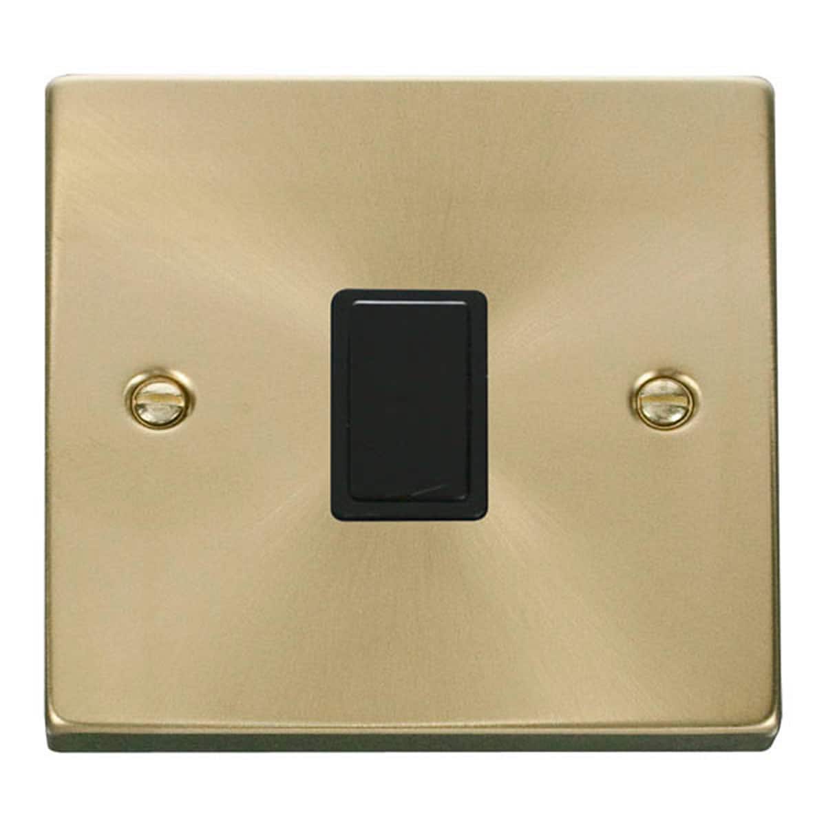 SE HOME Satin Brushed Brass 1 Gang 20A DP Switch Gold Satin Brass