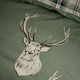 image 4 of Catherine Lansfield Stag Check Reversible Duvet Cover Set Soft Green Green | Soft Green | Single
