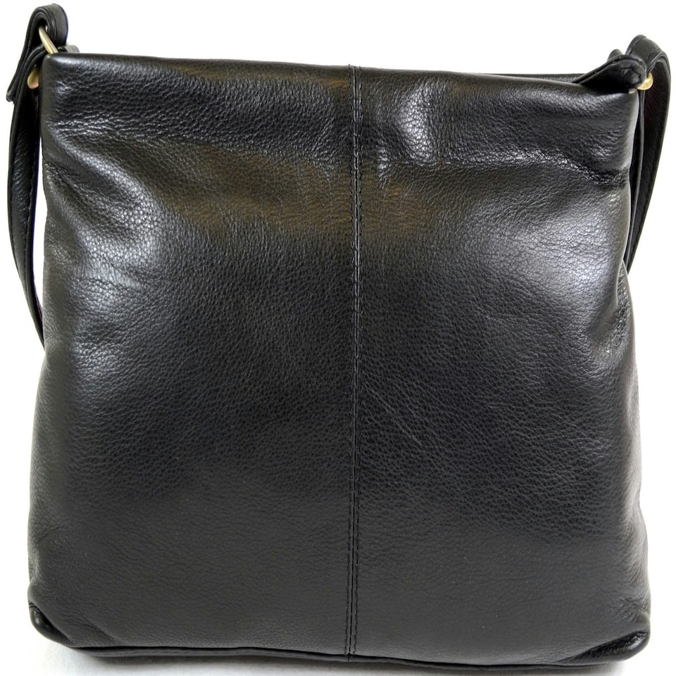 image 1 of Soft Premium Leather Shoulder / Cross Body Bag Black | Black