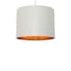 image 1 of Grey Cotton Gold Lining 25cm Pendant Lightshade | Grey | Gold | Medium | 1