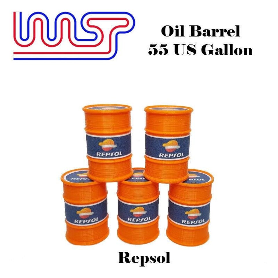 image 1 of Repsol 5 x Barrel Drum 1:32 Scale Slot Car Track Scenery Wasp