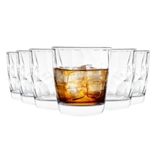 Bormioli Rocco Diamond Water Glasses - 300ml - Clear - Pack of 6 | Clear | Clear