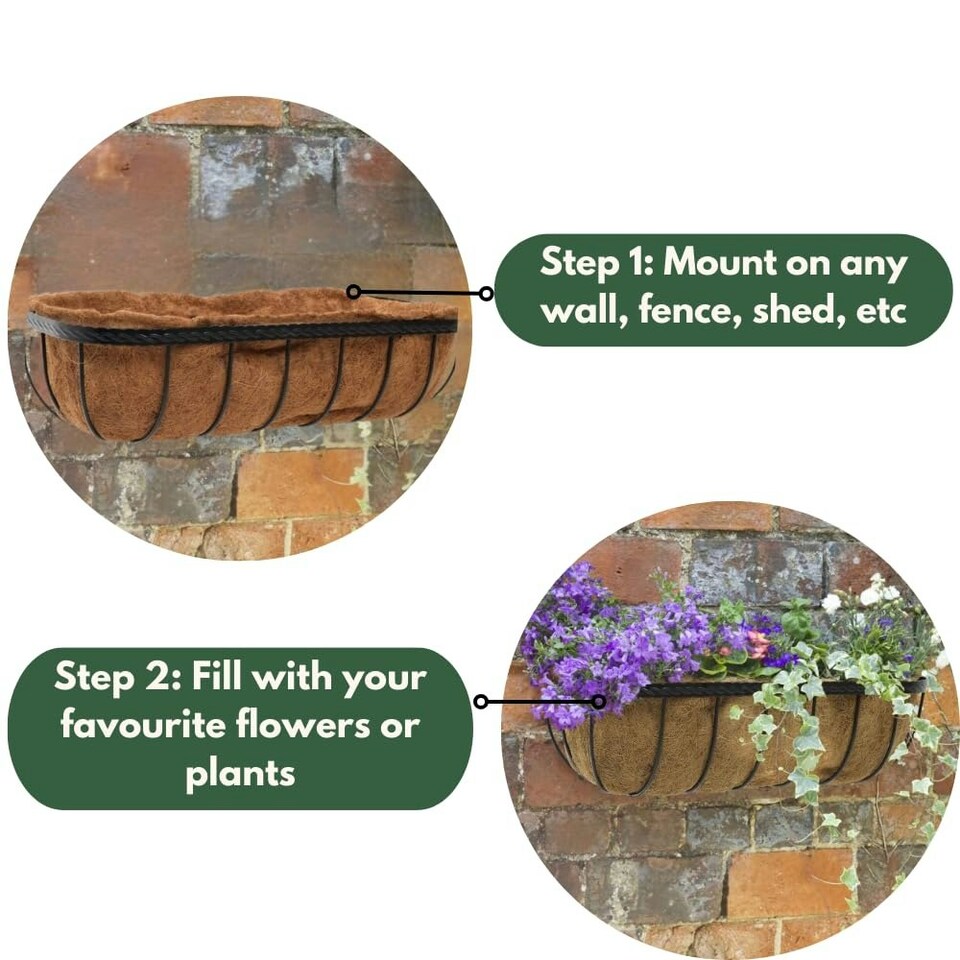 image 1 of Marco Paul Black Wall Planter 24" Black