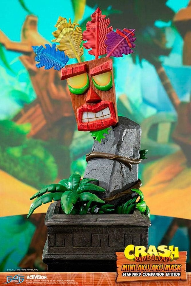 image 1 of First4Figures Crash Bandicoot Mini Aku Aku Mask RESIN Statue