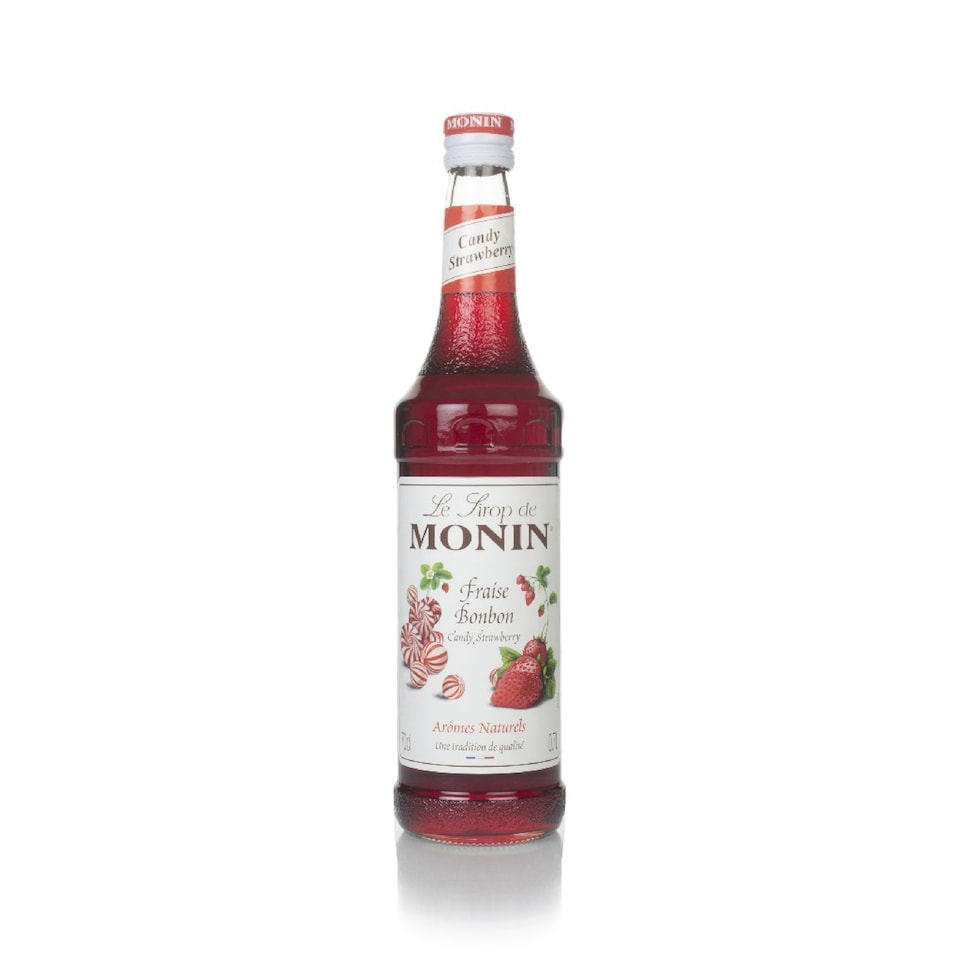 image 1 of Monin Candy Strawberry Fraise Bonbon Syrup | Clear