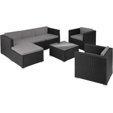 Garden Furniture Set Lignano - modular outdoor sofa, 2 armchairs, coffee table | Black | black | 179 x 150 x 65 cm | 1