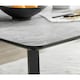 image 3 of Furniturebox Carson 160cm White Marble Effect Large Dining Table with Black Legs
