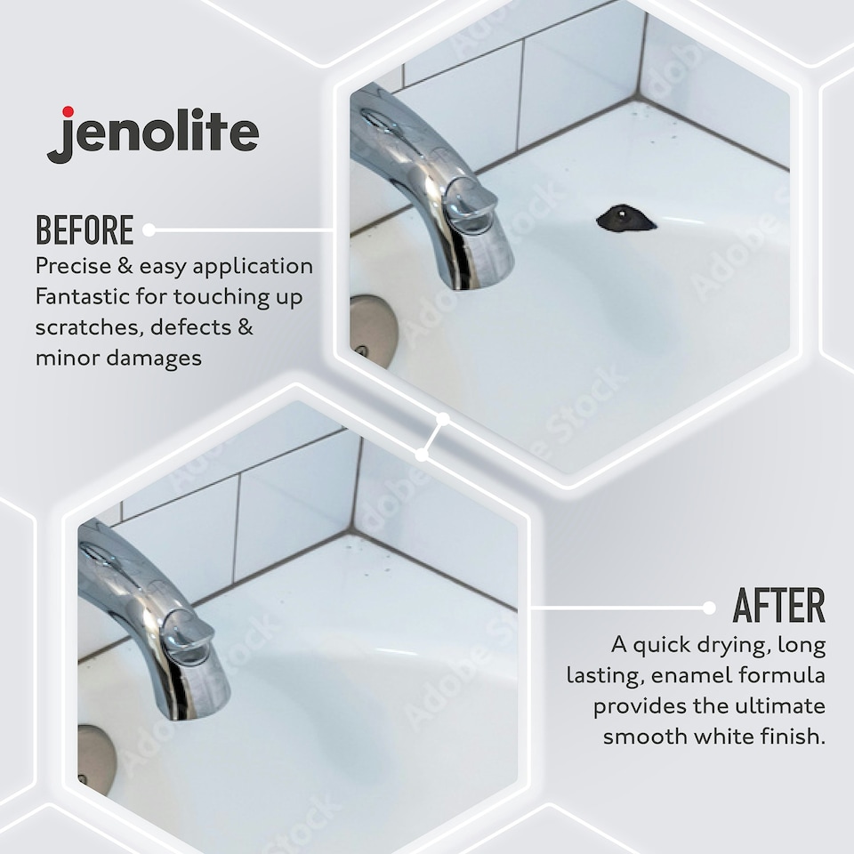 image 1 of Jenolite Enamel Touch Up Paint - White - 20ml