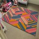 image 4 of Striped bright geometric pattern (Rug) Multi | Medium: 80x150cm
