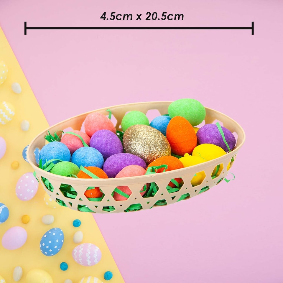 image 1 of PMS Easter Basket Golden Egg Hunt Set 4.5cm x 20.5cm Multicolour