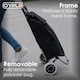 image 9 of 2 Wheel Folding Shopping Trolley Bag Cart Market Laundry | Black