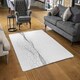 image 2 of futuristic digital landscape (Rug) White | Large: 140x200cm