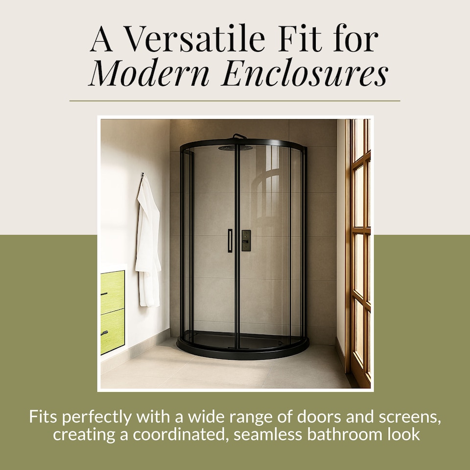 image 1 of Balterley Premium D Shape Shower Tray | Grey | Grey Slate