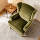 image 3 of Helena Wingback Armchair Occasional Sofa Modern Accent Chair Seating | Green | Green
