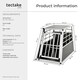 image 6 of Aluminium Pet Car Crate Travel Cage Dog Puppy Cat Transport Kennel 2 sizes - 90x65x69.5cm