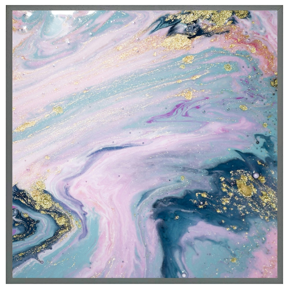 image 1 of Pink & blue marble (Picutre Frame) Grey | XS