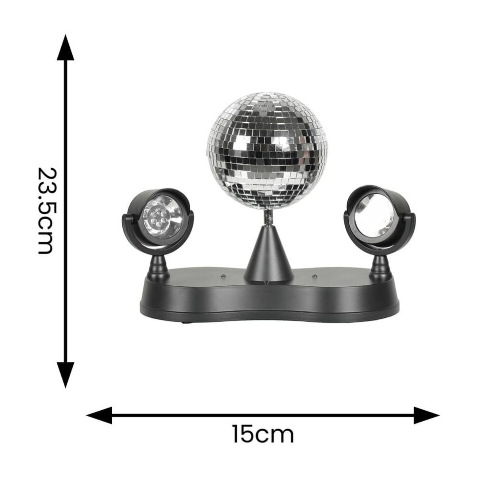 image 1 of ValueLights Disco Sky Light Projector Black Illuminated Decoration and Integrated LED 5W Neutral White Bulb