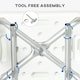 image 7 of HOMCOM EVA Padded Shower Stool with Arms and Back, 4 Suction Foot Pads Blue