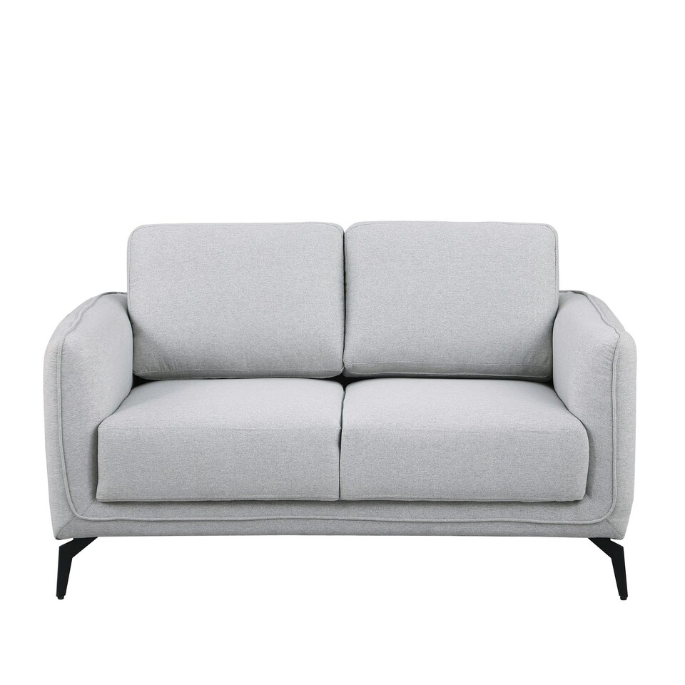 image 1 of Oslo Modern Scandi Style Fabric Living Room 2 Seater Sofa (Light Grey)