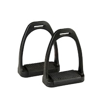 Korsteel Polymer Stirrup Irons With Coloured Treads - Black - 4.5in