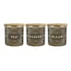 image 1 of Vintage Glamour Tea, Coffee & Sugar Large Kitchen Canisters - Set of 3