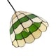 image 5 of Traditional Green and Amber Stained Glass Tiffany Pendant Lighting Shade | Green
