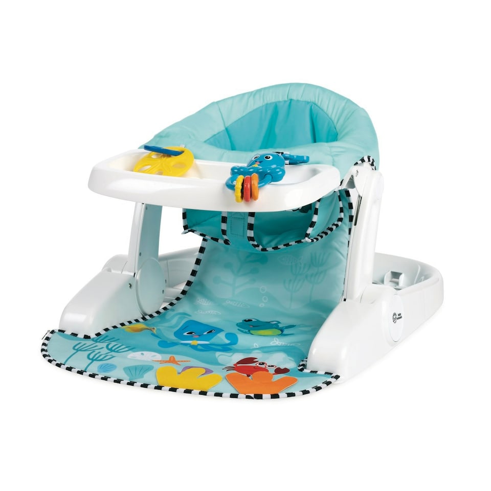 image 1 of Baby Einstein Sea of Support 2-in-1 Sit-Up Floor Seat with Removable Tray and Toys 4-12M