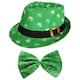 image 1 of Irish Trilby Hat & Jumbo Irish Bow Tie | Green | 12
