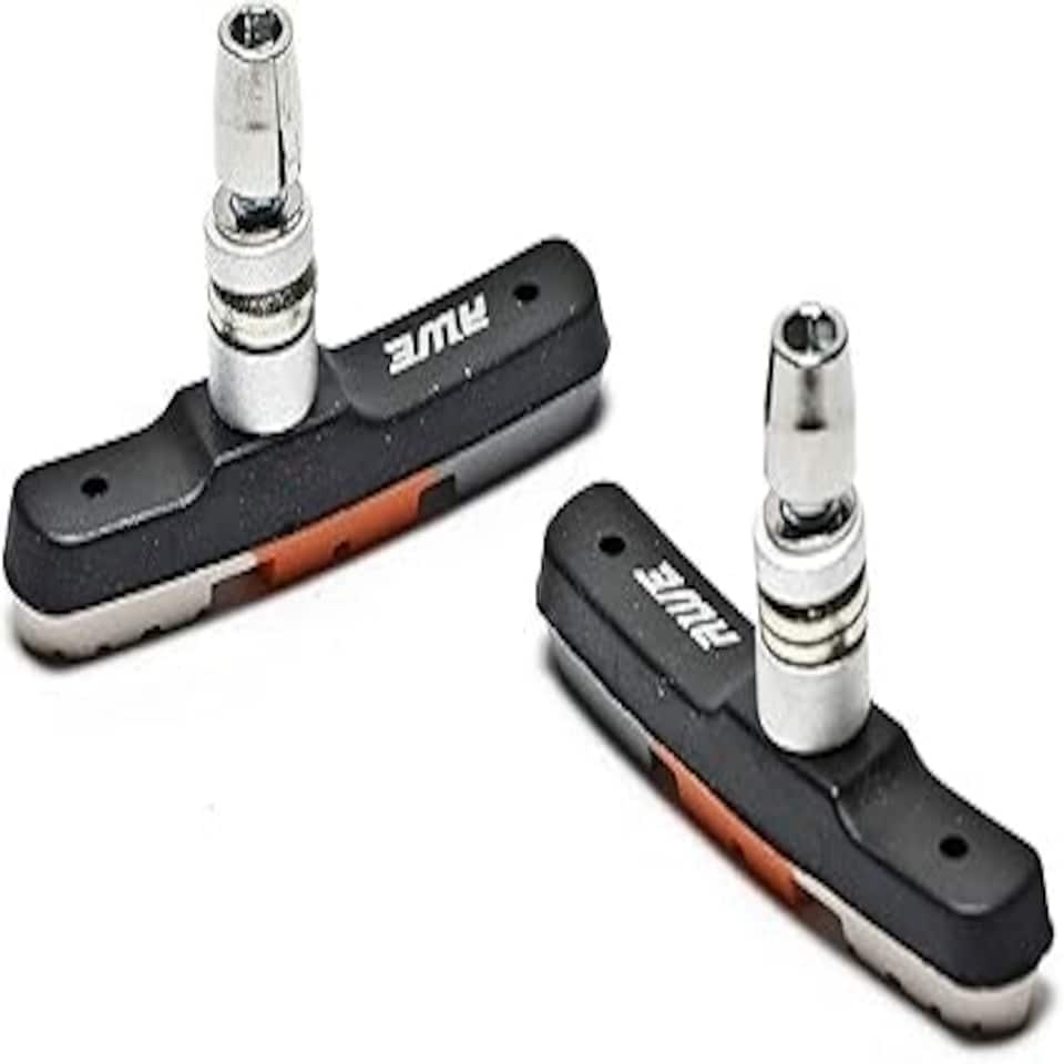 image 1 of AWE 72mm Triple Contour Bike V Brake Blocks/Pads Grey/Orange/White