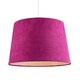 image 2 of Hot Pink Velvet Fabric 12 Inch Drum Lamp Shade with White Cotton Inner Pink