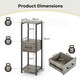 image 2 of COSTWAY 3 Tier Tall Metal Plant Stand Plant Display | Grey
