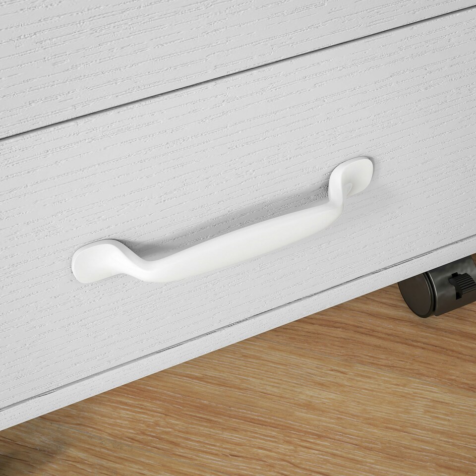 image 1 of HOMCOM File Cabinet with 3 Drawers, Under Desk Mobile Filing Cabinet White