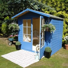 Lumley Shiplap Summerhouse Garden Sun Room Approx 7 x 5 Feet Brown