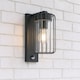 image 3 of CGC Alvin PIR Motion Sensor Black Outdoor Stainless Steel Cage Wall Lantern Light IP54